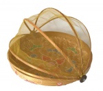 Cesta de pão em bambu pintado a mão. Medidas 30 cm.