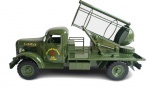Grande caminhaão militar lança misseis em metal e lata. Medida 50 cm de comprimento.