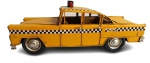 Grande taxi decorativo em metal e lata. Medida 25 cm de comprimeto.
