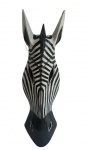 Grande escultura de zebra para pendurar na parede. Medida 50cm.