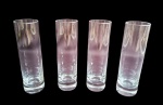 Lote de 4 (quatro) copos para Vodka, em cristal.