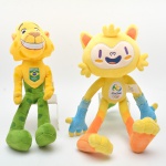 Lote contendo - 2 mascotes das olimpiedas em pelucia sendo: Ginga e Vinicius. 34x30 (maior).