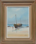 N. Costeirus, 1993 - Óleo sobre tela , "O barco". S/m 68x48 / C/m 113x84 cm.