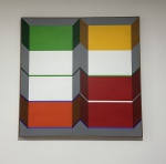 Mauricio Nogueira Lima - acrílica sobre tela colado em madeira assinado verso datado 1973 medidas 90 X 90  ( VENDIDO NA CATEGORIA ATRIBUIDO )