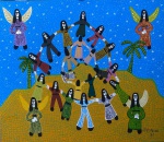 Antônio Poteiro Ciranda Óleo sobre Tela , 1985 Assinada no canto inferior direito  medidas 89 x 1,02 cm