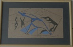 E di Cavalcanti - figuras- guache sobre papel assinado inferior direito medidas 19 x 34 cm