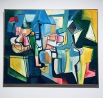 Roberto Burle Marx -  Abstrato - acrilica sobre tela assinado inferior direito datado 1984 medidas 0,80 x 1,00  coleção  particular Minas Gerais ( documentado firma reconhecida em cartório )