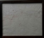 Alberto da Veiga Guignard - Ouro Preto - nanquim sobre papel assinado inferior direito medidas  23 x 28