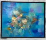 V. Carmelio- acrílico s/ tela, assinado no c.i.d, emoldurado. Medidas da obra: 55x65cm. Medidas com moldura: 57x67cm