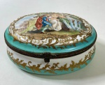 SÉVRES - FRANÇA SÉC. XIX. CAIXA EM PORTCELANA DE SÈVRES . MEDIDAS 8x16x11 cm