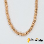 Colar Ouro Rosé 18k Tamanho 42cm Peso 10,2g. Acompanha o certificado JMACEDO LEILÕES