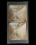 Fotografia Estereoscópica - Rio - Galeria du Palais - Collection Universelle - Édition E. H. Paris - em excelente estado de conservação - levemente concava - (9x17,8)cm.