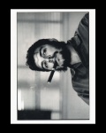 fotografia - Che Guevara (1928-1967) -  fotografo Rene Burri - foto original impressão posterior em papel resinado da Mangun Photos - 1987 - em excelente estado de conservação - verso com as informações em inglês - (18X24) cm.