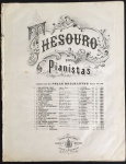 partitura - Thesouro dos Pianistas  - Le Prophete - Sydney Smith - Imperial Estabelecimento Narciso & Arthur Napoleão - 15 p. - papel amarelado pelo tempo -  marca de encadernação no lado esquerdo - capa frontal solta - (33X25,5) cm.