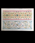 litografia - Wandverzierungen aus dem Palazzo Ducale in Mantua - A. Andel gez. - Verlag von R. v. Waldheim - lith. R. v. Waldheim - litografia original da obra Grundzüge der Ornamentalen Formenlehre - (1880) - papel levemente amarelado - mancha no canto direito da borda superior (29,5x43,3)cm.