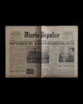 jornal - Revolução de 32 - Diário Popular - anno XLVIII - 30 de agosto de 1932 - nº 15917 - J. M. Lisboa Junior(director) - 6 p. (este exemplar só tem 4 p.)  - papel amarelado e quebradiço - marcas de dobras escurecidas e danificadas - (60x43)cm.