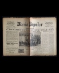 jornal - Revolução de 32 - Diário Popular - anno XLVIII - 6 de setembro de 1932 - nº 15923 - J. M. Lisboa Junior(director) - 6 p. - papel amarelado e quebradiço - marcas de dobras escurecidas e danificadas - (60x43)cm.