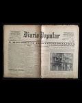 jornal - Revolução de 32 - Diário Popular - anno XLVIII - 24 de setembro de 1932 - nº 15939 - J. M. Lisboa Junior(director) - 6 p. - papel amarelado e quebradiço - marcas de dobras escurecidas e danificadas - (60x43)cm.