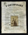 revista - O Contemporaneo - numero 65 - 1879 - 5º anno - propriedade de João d` Almeida Pinto - collaborador Photographico A. Fillon -  fotografia da capa Teresina Brambilla - 4 p. - com manchas do tempo - furo de bicho - lateral esquerda com marcas de encadernação - (30x23,5) cm.