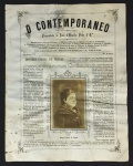revista - O Contemporaneo - numero 72 - 5º anno - propriedade de João d` Almeida Pinto - collaborador Photographico A. Fillon -  fotografia da capa  Dolores Cortes de Pedral - 4 p. - com manchas do tempo - furo de bicho - lateral esquerda com marcas de encadernação - (30x23,5) cm.