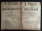 jornal - Revolução de 24 - O Estado de S. Paulo - Anno L - 8 de julho de 1924 - nº 16.594 - Julio Mesquita (director-presidente) - 4 p. - papel amarelado e quebradiço - marcas de dobras escurecidas danificadas - (65,5X46,5) cm.