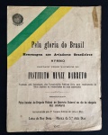 partitura - Pela Gloria do Brasil - Homenagem aos Aviadores Brasileiros - letra de Ruy Doria -musica de Aída Dias - 1927 - Off. Tp. Instituto Muniz Barreto - 4p. - com marcas do tempo - (31,5X24) cm.