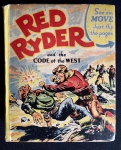 HQ - Red Ryder and the Code of the West - Fred Harman - Whitman Publishing Company - 1941 -The Better Little Book - 425 p. - modelo `tijolinho` - capa cartonada bem conservado - miolo amarelado em ótimo estado de conservação - (11,5X9,5) cm.