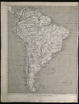 mapa - South America - Arrowsmith direxit - Lowry sculp. -1802 - Cadell and Davies - papel brm conservado - imagem (24,5X19,5) com as margens (28,3X21,8) cm. - margem direita estreita  - pequeno rasgo nocentro da margem esquerda.