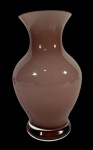 Vaso balaústre produzido em vidro artístico `Murano` na tonalidade Lilás. Marcas do tempo. -dim-  8d x 14,5a
