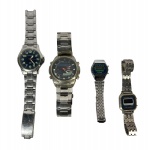 Lote c/ 4 Relógios de Pulso, Incluindo Technos, Atlantis e Citizen Vintage Digital. Itens necessitando revisão/manutenção. No estado.