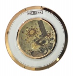 Prato decorativo produzido com ouro 24 k , `The art of chokin` , produzido no Japão, galeria Dynast , design exclusivo - dim - 20 cm de diâmetro