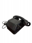 Antigo telefone produzido em baquelite na cor preto , funcionamento a manivela - dim -  16x12x21