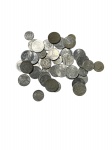 Diversas moedas do final da década de 50 até o início da de 70, de diversos valores e contendo centavos e cruzeiros. Marcas do tempo. Peso total aproximado do lote: 91g