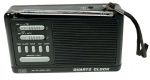 Antigo rádio relógio AM/FM portátil da marca Tozai AM/FM Cordless Portable Model 6868, sem testes feitos, marcas do tempo. -dim- 15x4x9