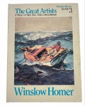 Volume 3 (Winslow Homer) da coleção de arte The Great Artists: A library of their lives, times and paintings, publicado por Funk & Wagnalls (1978), com ilustrações coloridas. Marcas do tempo. -dim- 26x35.
