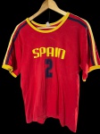 Camisa retrô da seleção de futebol da Espanha. Tamanho P. Marcas do tempo.