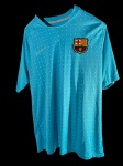 Camisa de treino oficial Nike Dri-FIT do FC Barcelona, temporada 2011-2012, tamanho L, marcas do tempo.