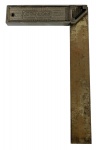 Esquadro Stanley Antigo de Metal, Fixação de 90 Graus (Try Square), em bom estado, marcas do tempo.