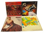 Lote com 4 LPs brasileiros de gêneros variados (MPB, Trilha Sonora e Samba/Partido Alto) dos anos 80 e anteriores.