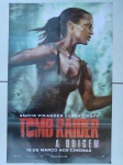 PÔSTER DUPLO ORIGINAL DOS FILMES - TOMB RAIDER A ORIGEM / JOGADOR Nº1 - 52X80CM - CARTAZ DUPLO, FRETE E VERSO - COM DOBRAS - EM BOM ESTADO