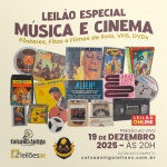 LEILÃO ESPECIAL  MÚSICA E CINEMA - Pôsteres, Fitas  e Filmes de Rolo, VHS, DVDs