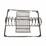 Porta talheres e guardanapos espessurados à prata com base em acrílico, Riva, 28 x 22, Alt. 9 cm.