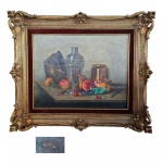 DEISE ZIRONDI - OST - Natureza morta datado no verso 2014 medindo 59 x 51 e  74 x 67 cm.