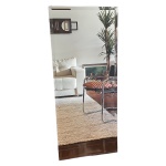 Espelho bisotado, sem moldura, 60 x 140  cm.