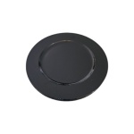 Seis sousplats em melamina na cor negra, Diam.
