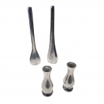 Quatro vasos em metal prateado, Alt. 37 a 16 cm.