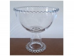 Saladeira em cristal com bordas e base em pearls, (pequenas esferas), 21 x 21,