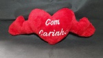 Coração de pelúcia - Dimensão: 45 X 19 cm