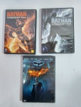 LOTE com 3 DVD'S  - Conservado e Original -  CAVALEIRO DAS TREVAS - BATMAN EM ANIMAÇÃO PARTE 1 E 2 - Medida: 19 cm x 14 cm x 3 cm. Conforme fotos.