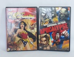 LOTE com 2 DVD'S  - Conservado e Original -  Filmes animados - SUPERMAN/BATMAN APOCALYPSE - MULHER MARAVILHA - Medida: 19 cm x 14 cm x 3 cm. Conforme fotos.